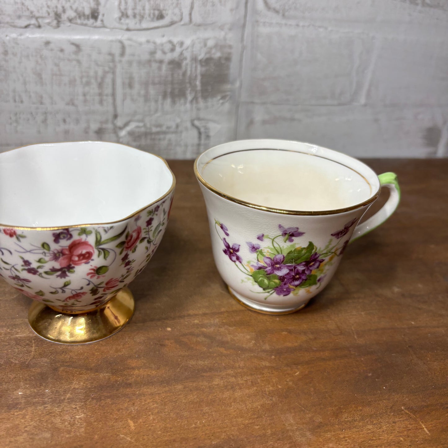 Vintage Porcelain Teacup Set Of 4 #5