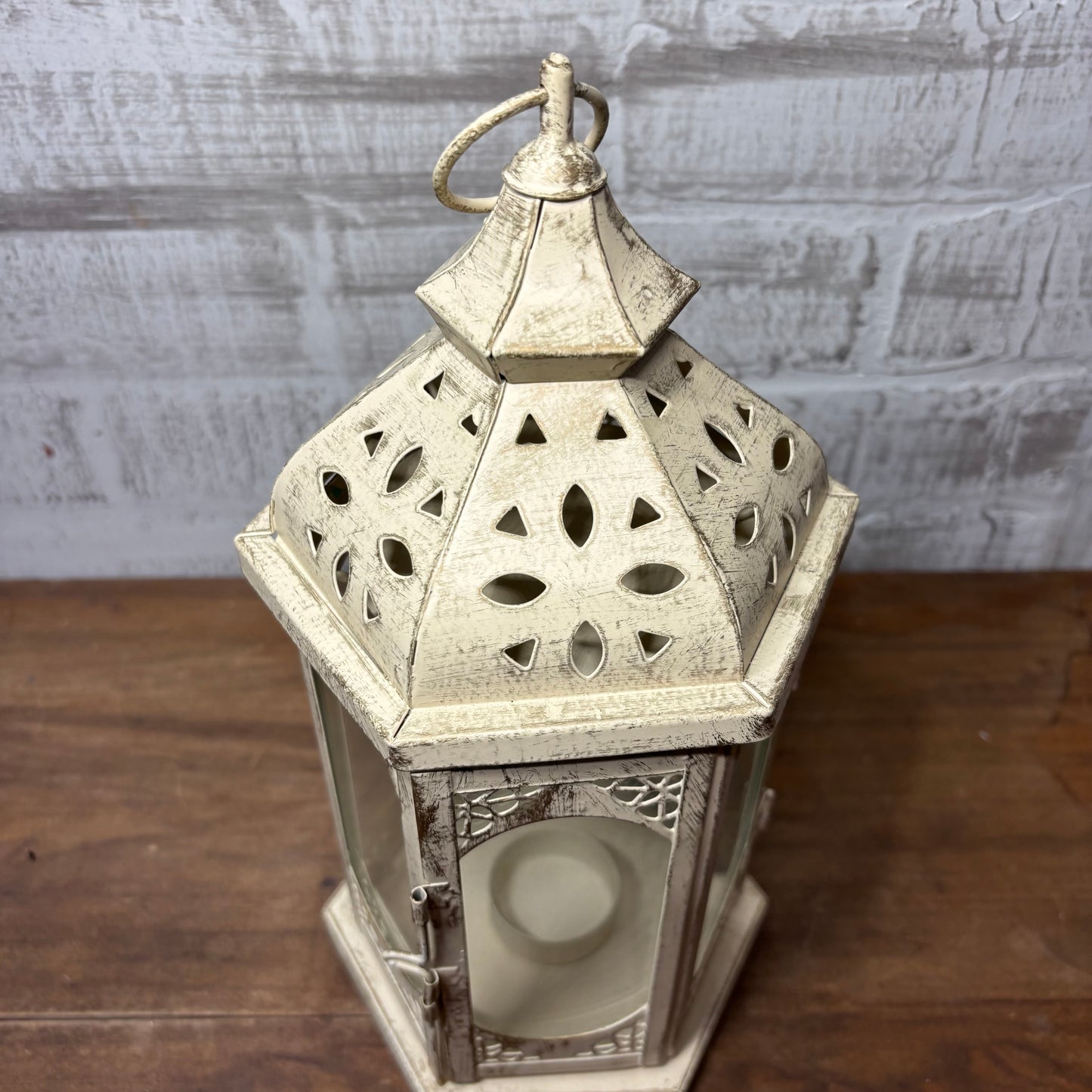 Shabby Chic Metal Candle Lantern