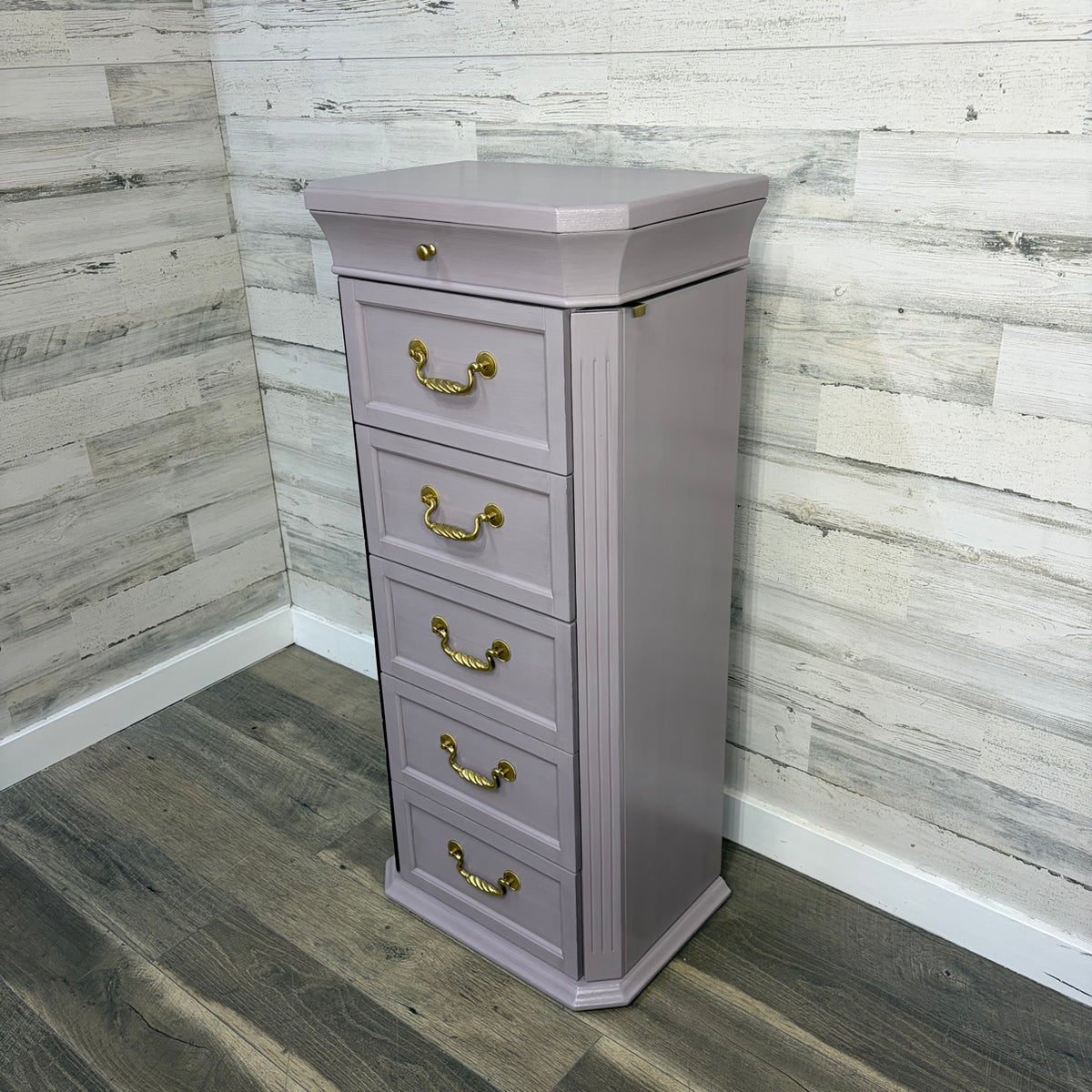 Refinished jewelry cabinet lavender — photo 4