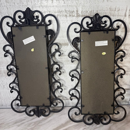 Back of wrought iron mirror sconce