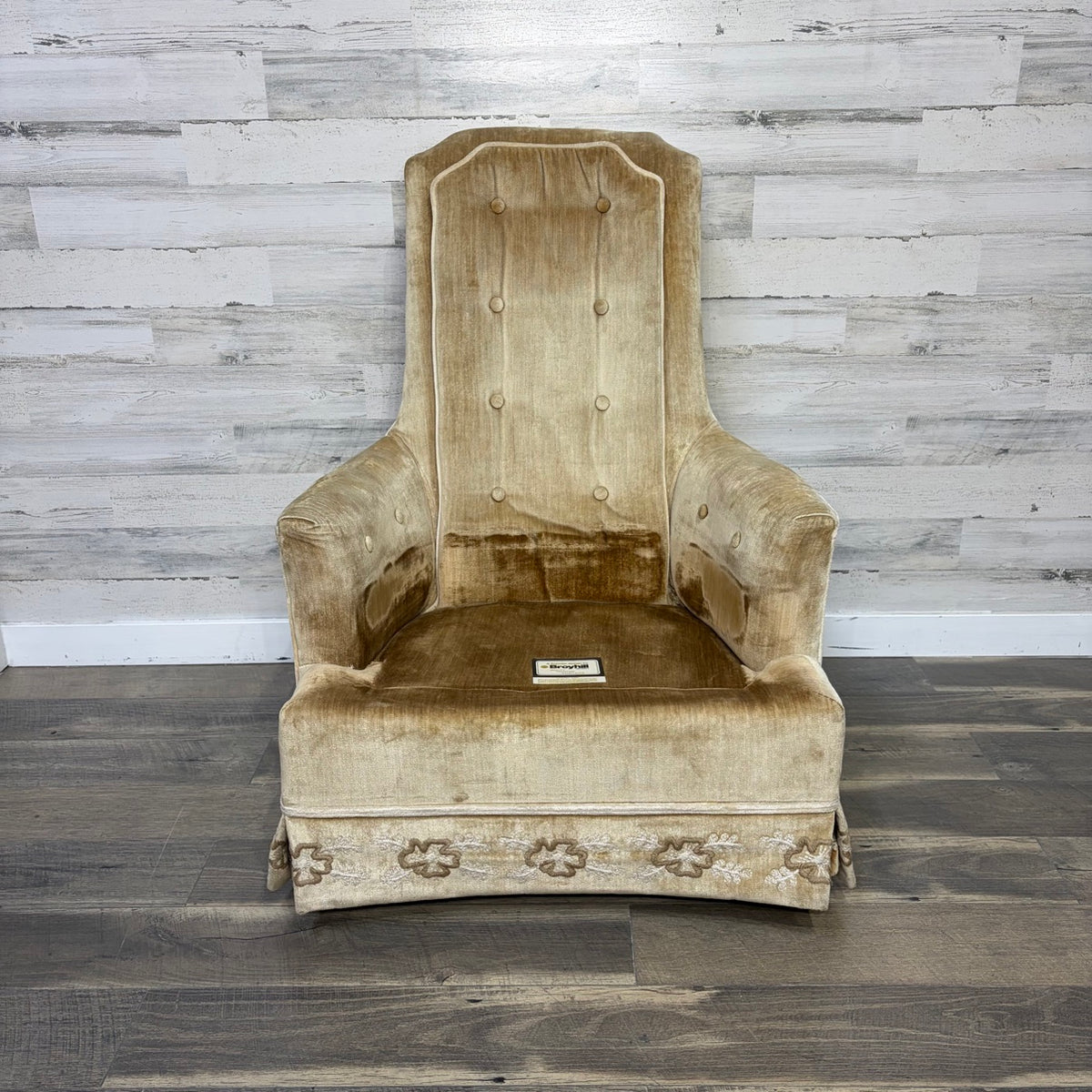 Chair front with Broyhill tag
