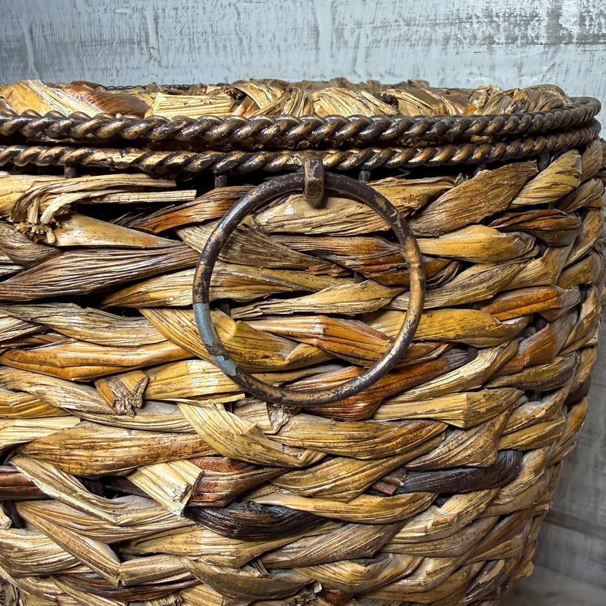 Metal ring handle close-up