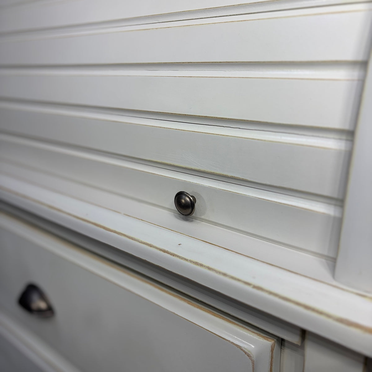 Refinished white roll top desk — photo 4