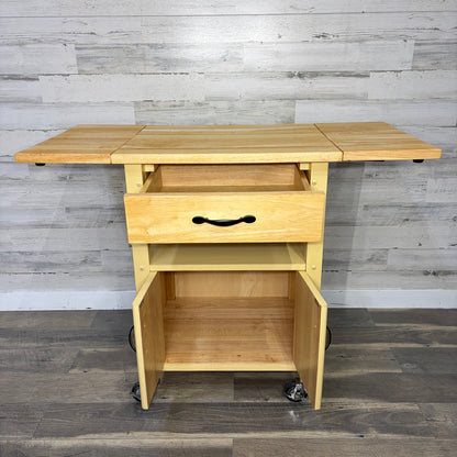 Kitchen island cart on wheels