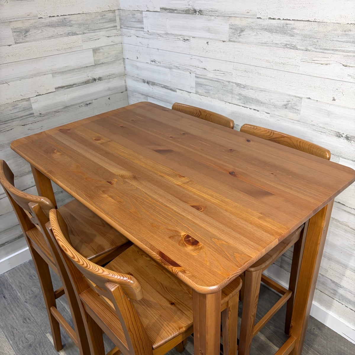 IKEA INGOLF bar table and 4 chairs set