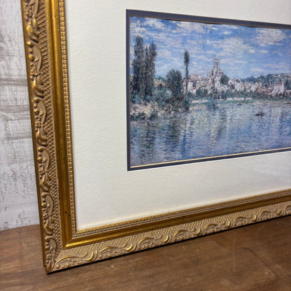 Toscano Vetheuil In Summer Framed Canvas Painting