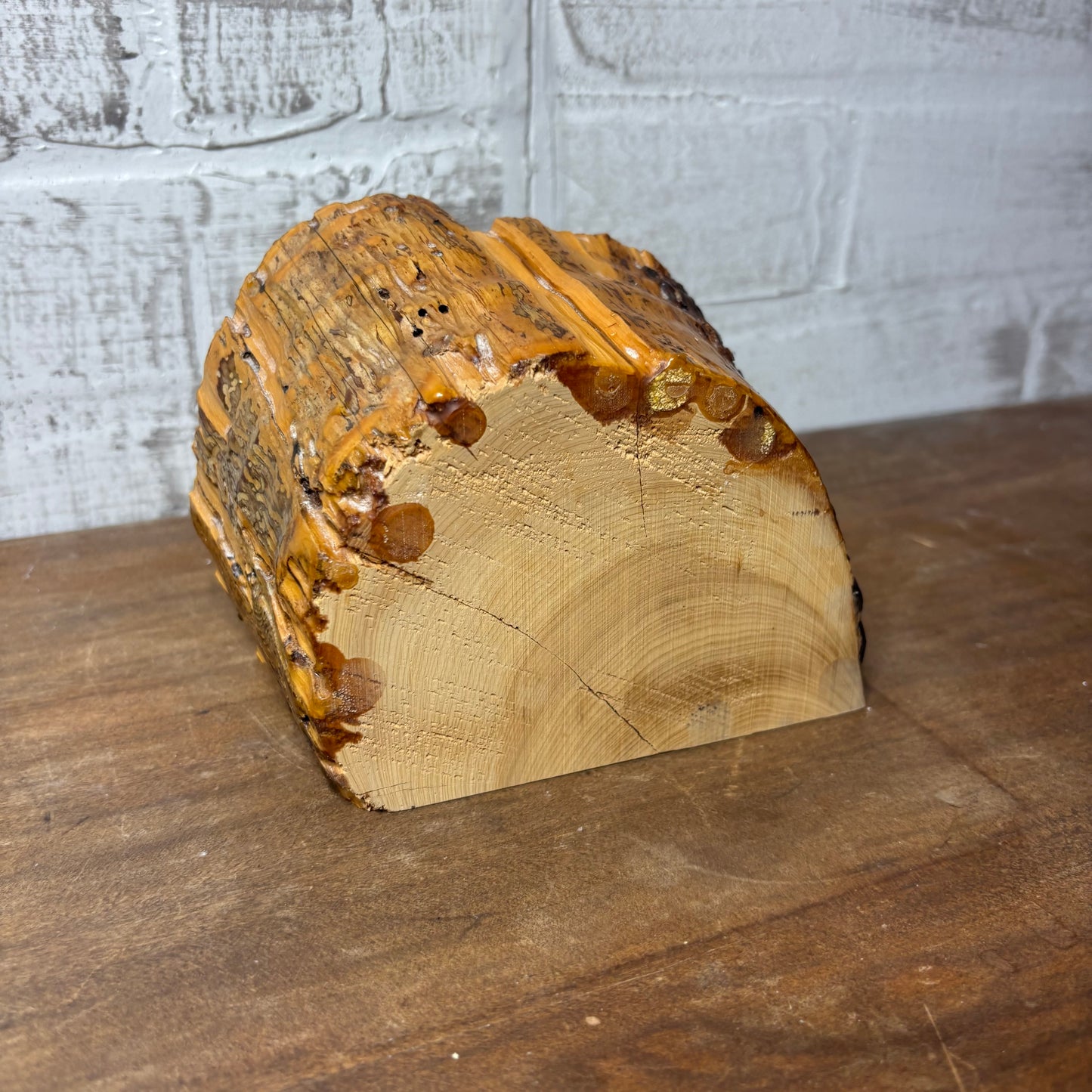 Live Edge Wooden Mantle Clock