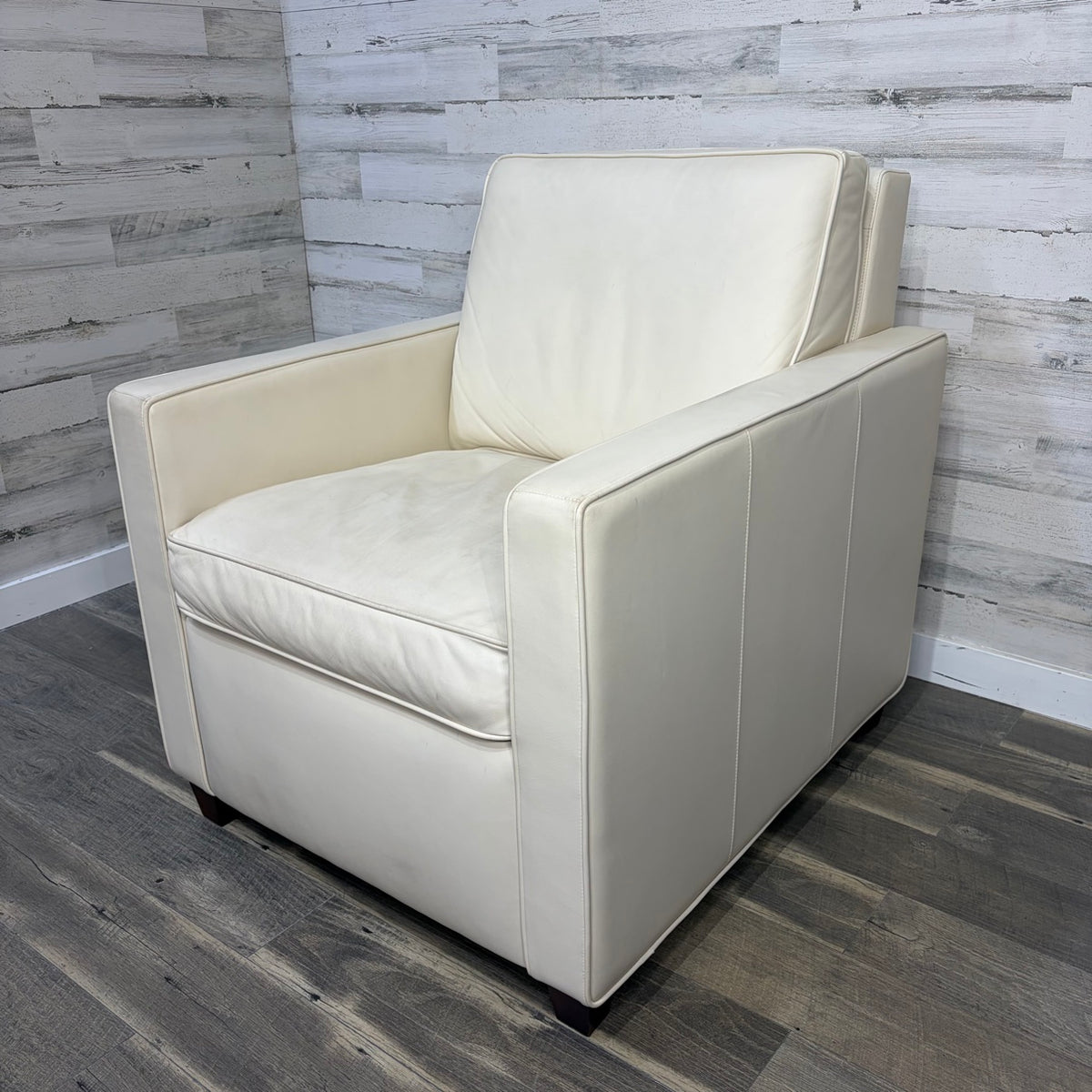 Leather chair, side view