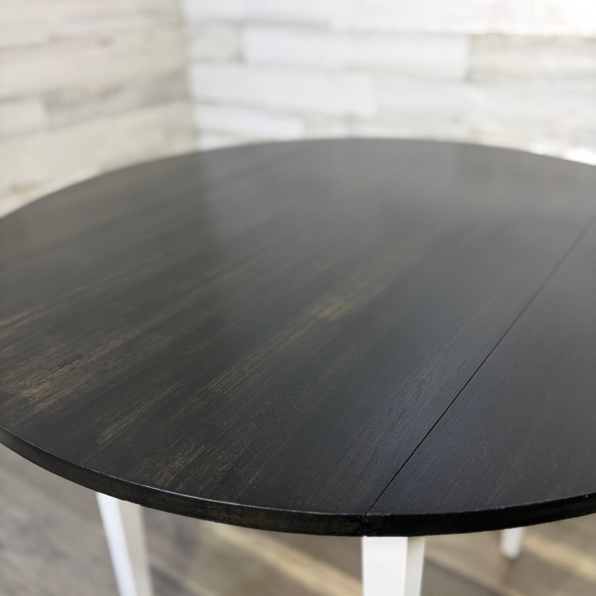 Refinished IKEA double drop leaf dining table