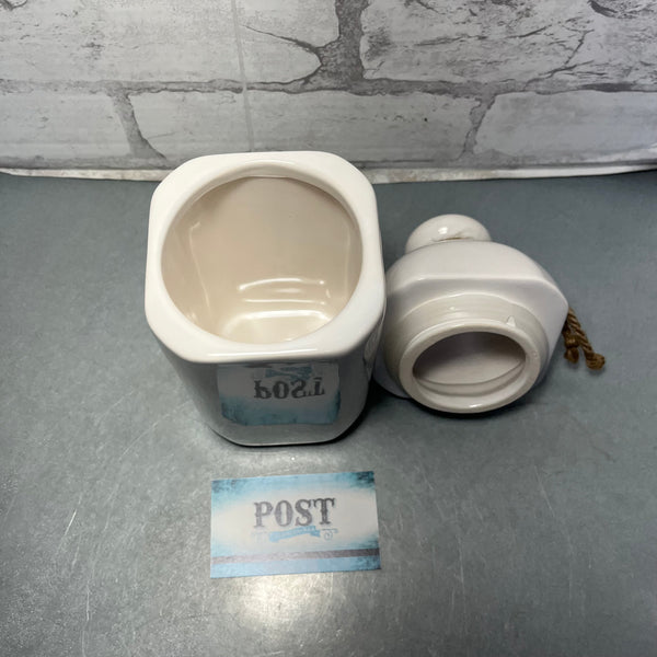 Ceramic White Milk Canister