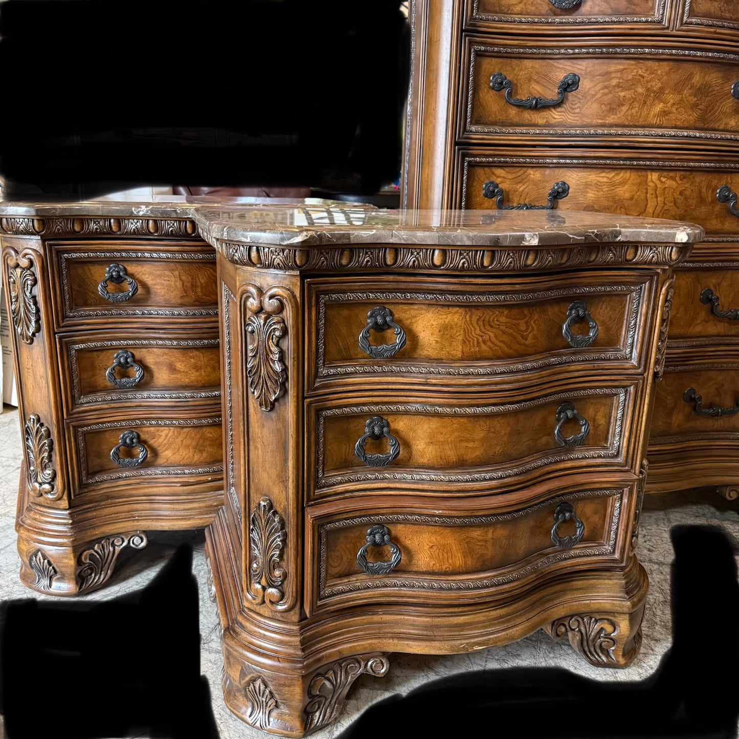 4pc Dresser Set Old World