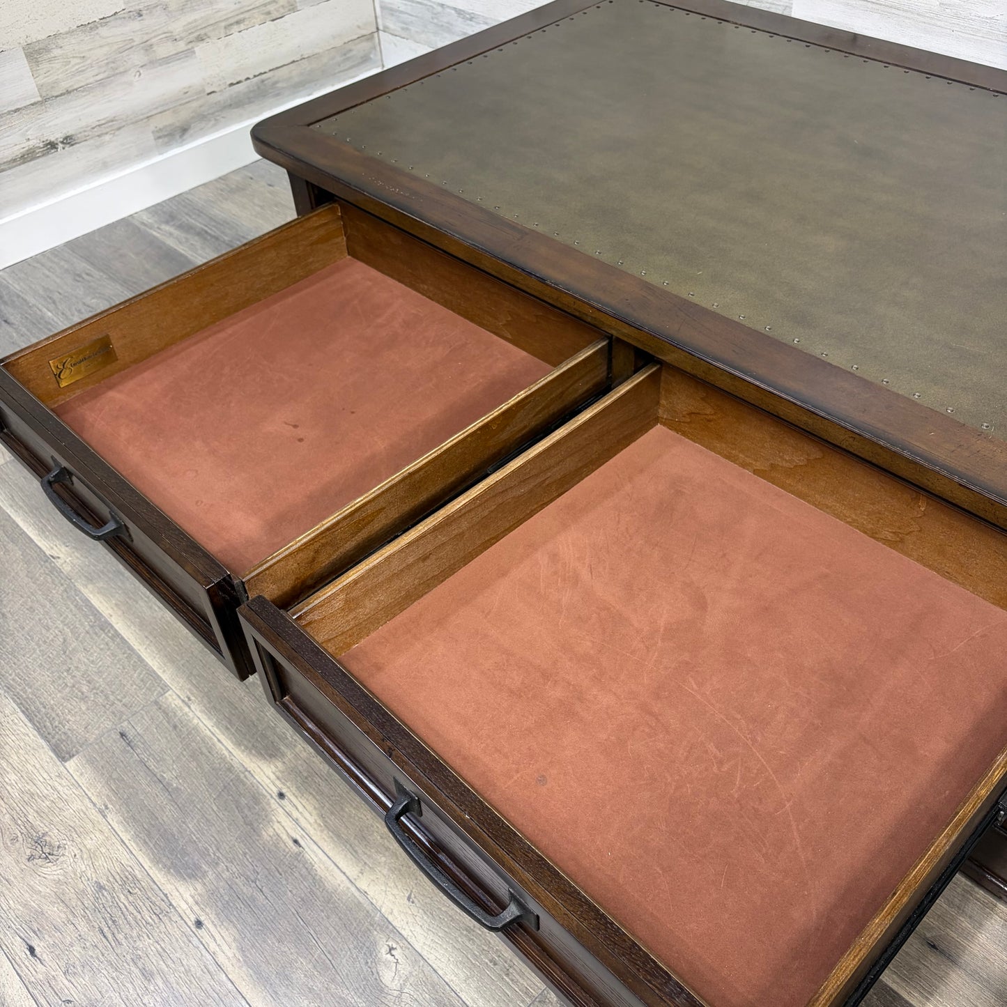 Rustic Coffee Table W/ Storage Drawers