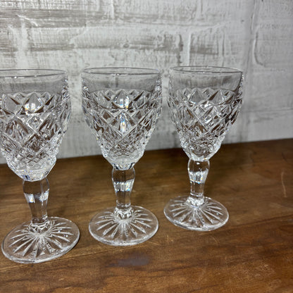 Christopher Stuart Regency Goblet Water Wine Crystal Glasses Set Of 4
