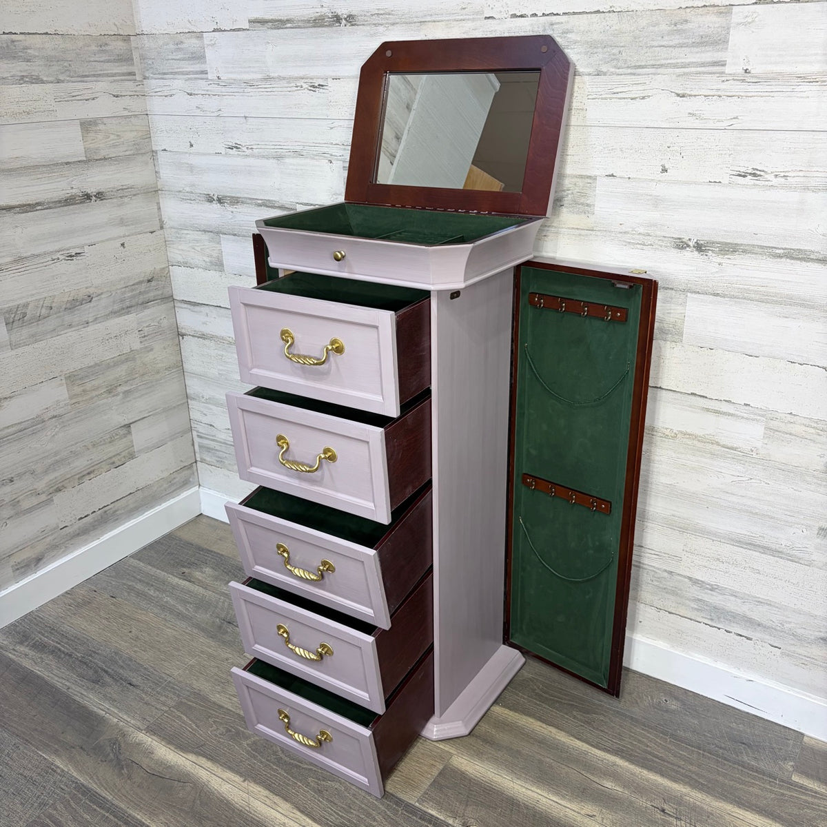 Refinished jewelry cabinet lavender — photo 6