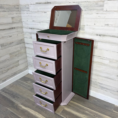 Refinished jewelry cabinet lavender — photo 6