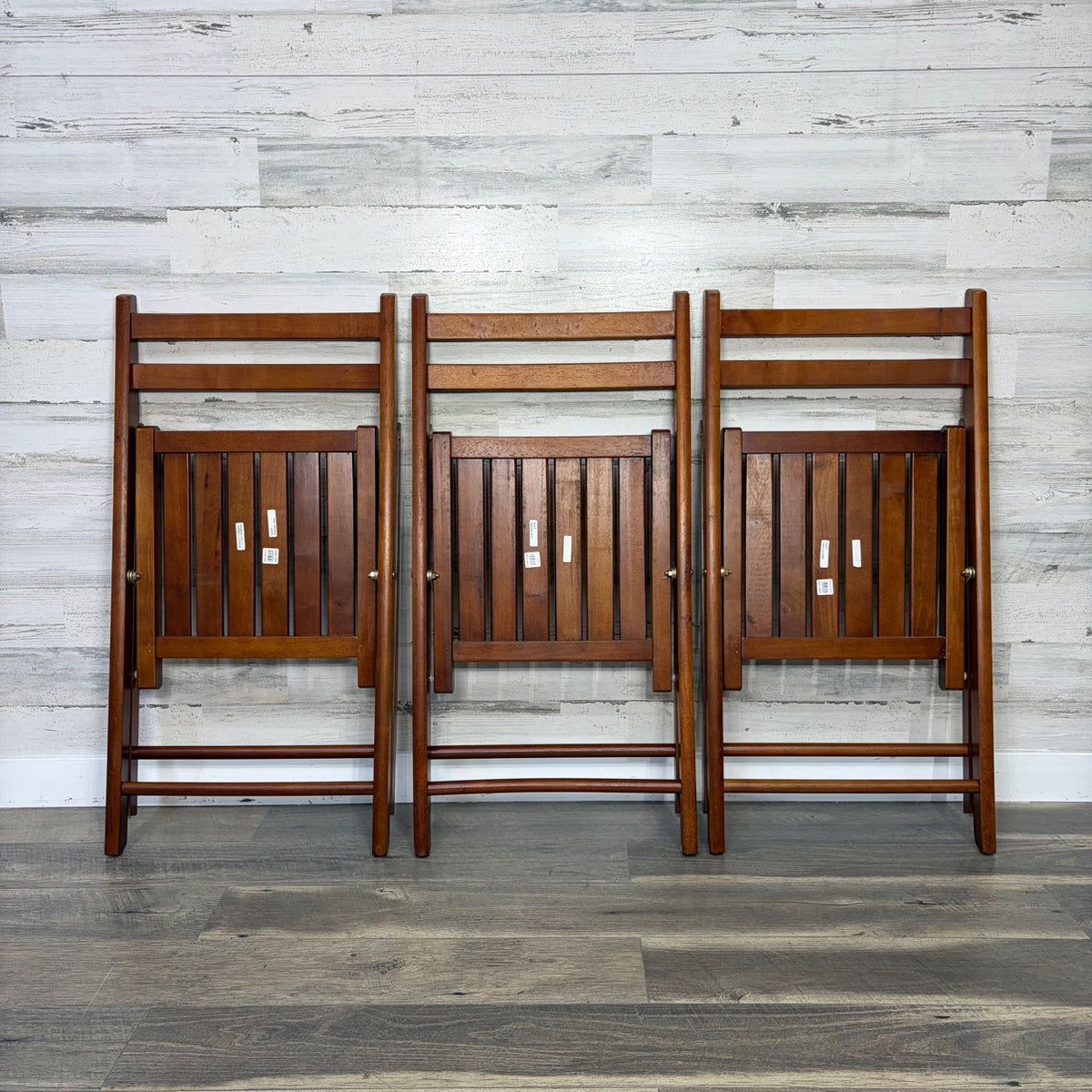 World Market folding chairs folded flat