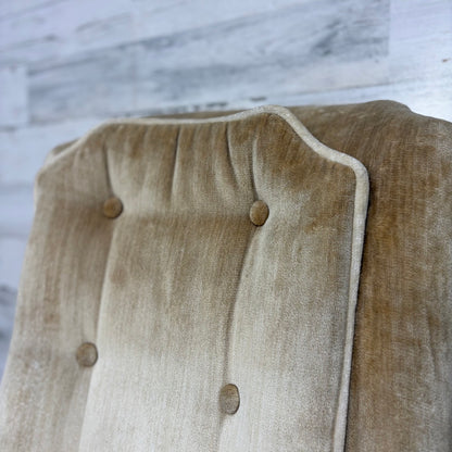 Button tufting close-up