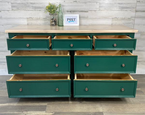 Dark Green Dresser & Nightstand Set