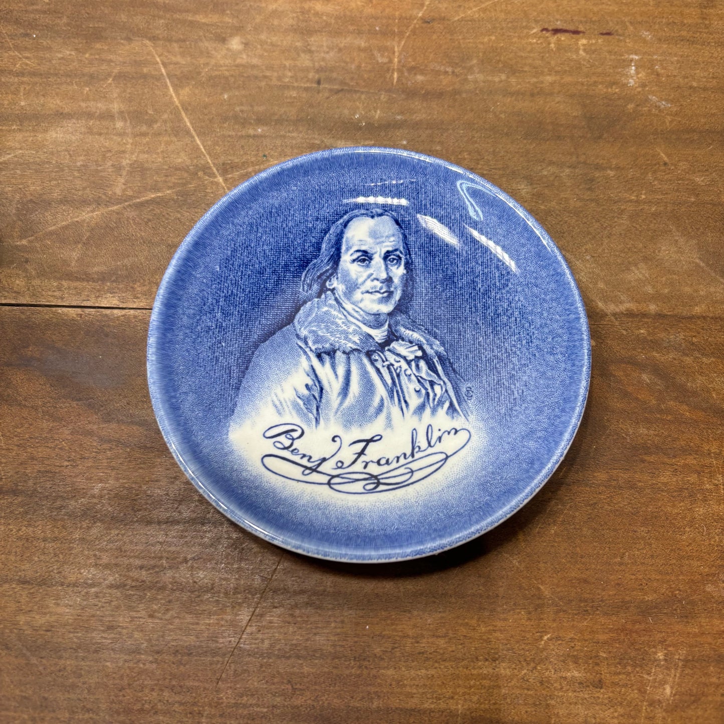 Porcelain Benjamin Franklin Enoch Wedgwood Coaster