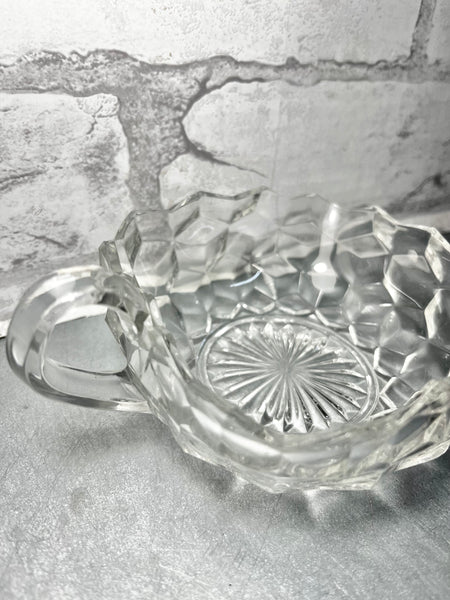 Fostoria Glass Square Candy Dish W/ Handle