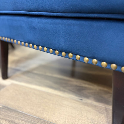 brass nailhead trim close-up