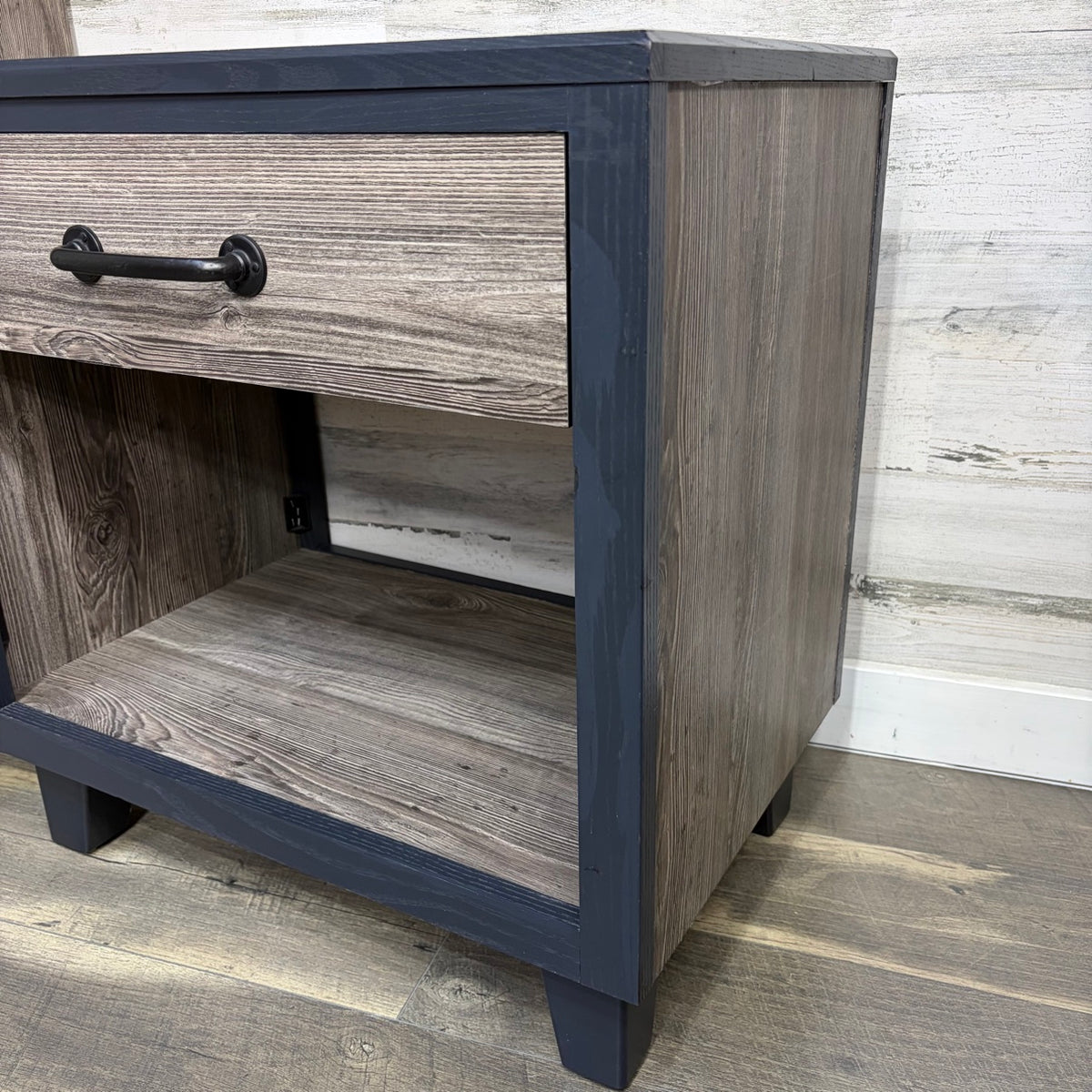 Nightstand with drawer and open shelf