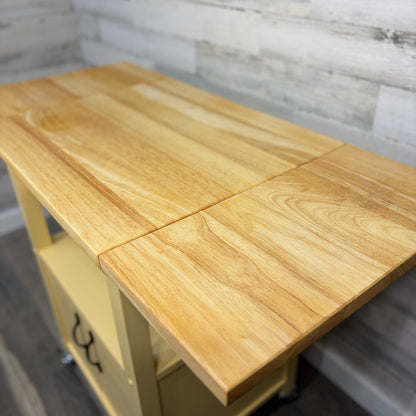 Kitchen island cart on wheels