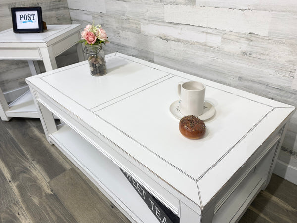 White Coffee & End Table Set