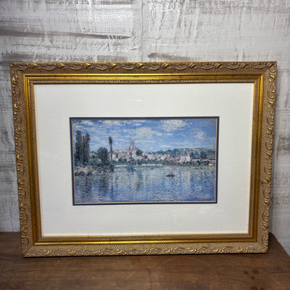 Toscano Vetheuil In Summer Framed Canvas Painting