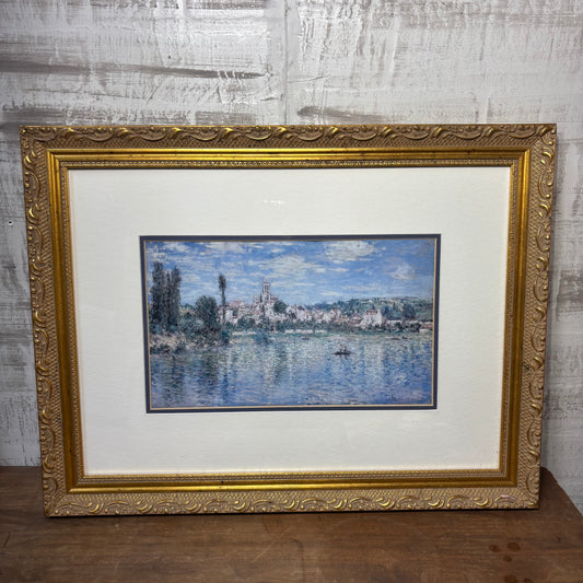 Toscano Vetheuil In Summer Framed Canvas Painting