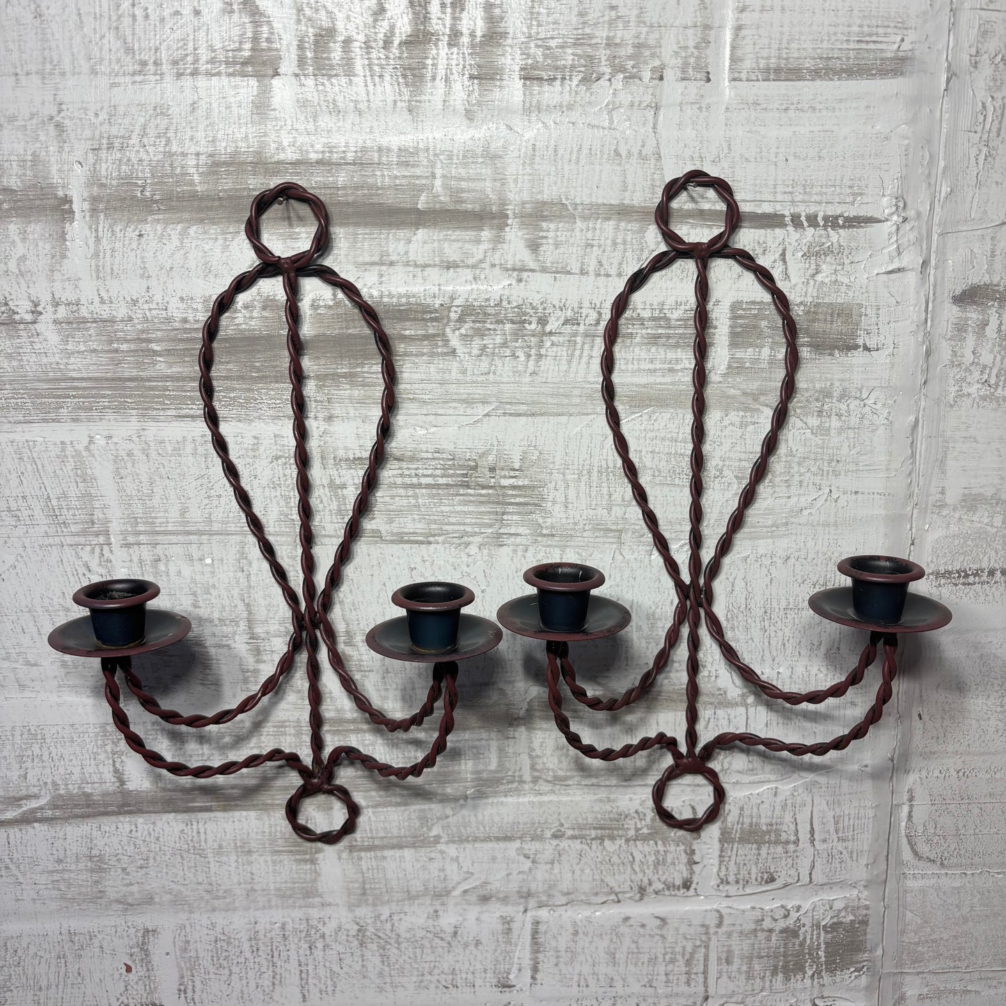 Twisted Rope Candle Holder Set