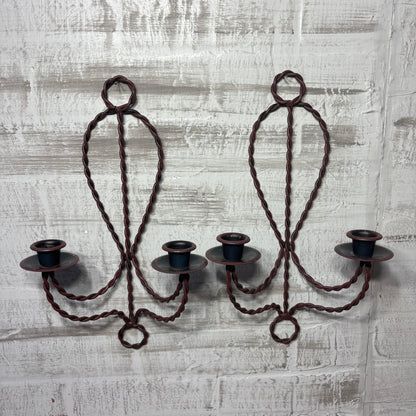 Twisted Rope Candle Holder Set