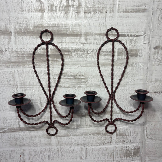 Twisted Rope Candle Holder Set