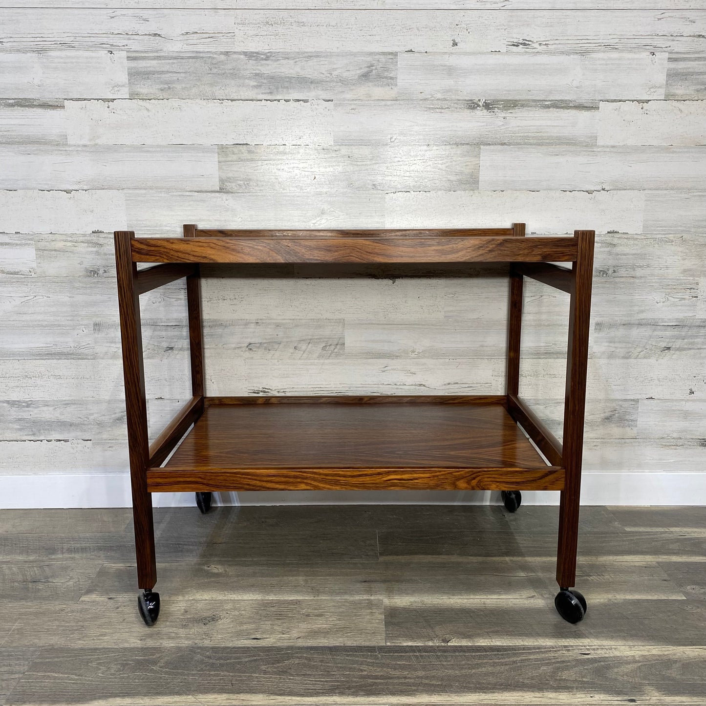 Mid Century Modern Rosewood Bar Cart