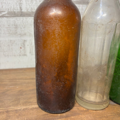 Antique Glass Bottle Set Of 3 #7
