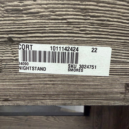 Nightstand label detail