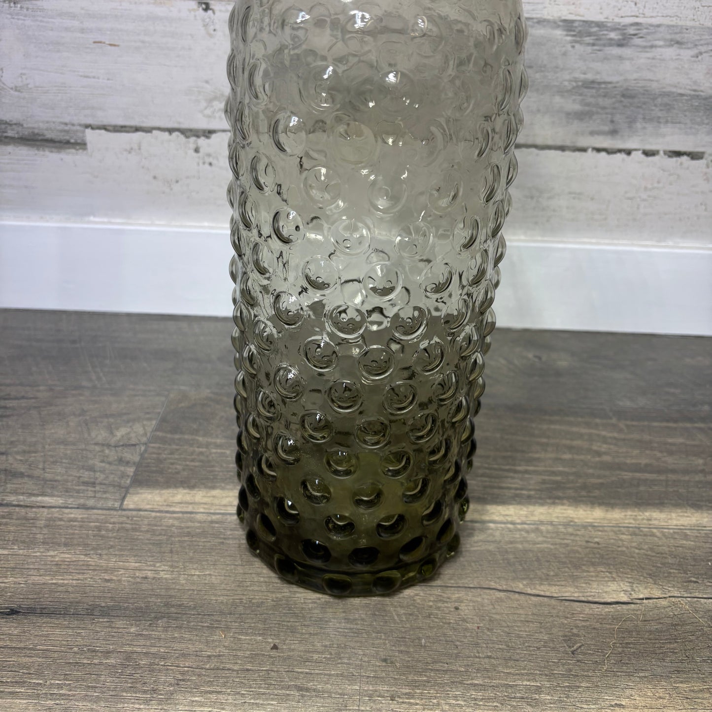 Large Gray Bubble Glass Vase