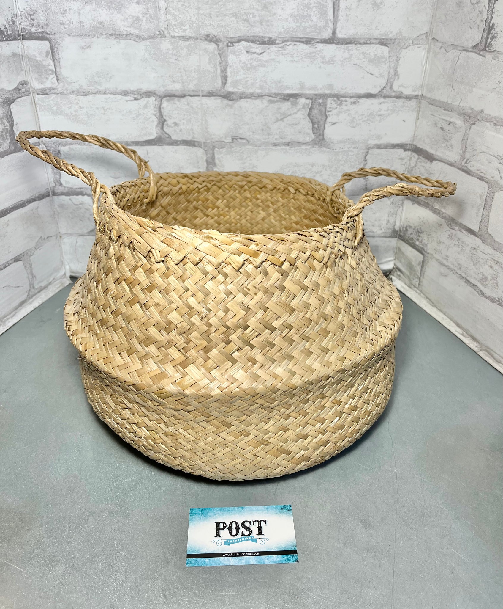 Woven Wicker Basket W/ Handles