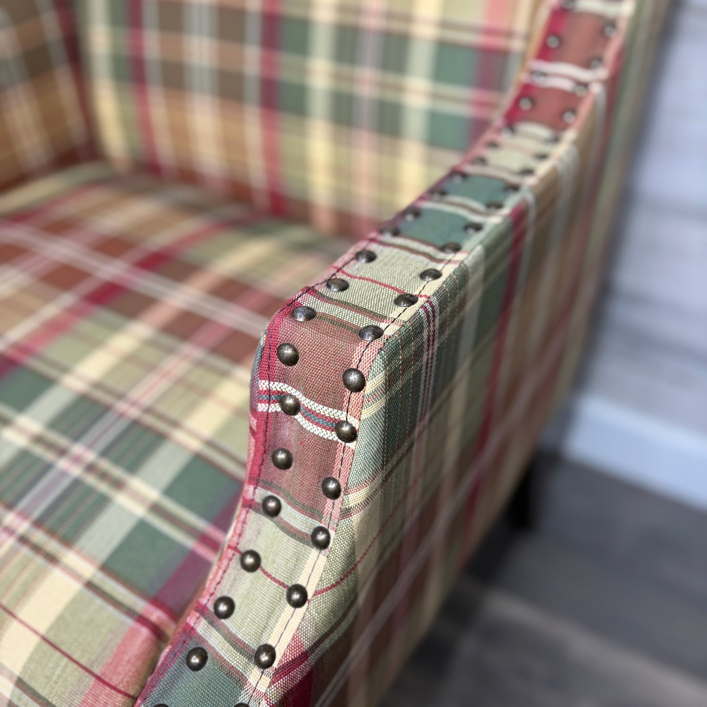 Plaid Accent Chair
