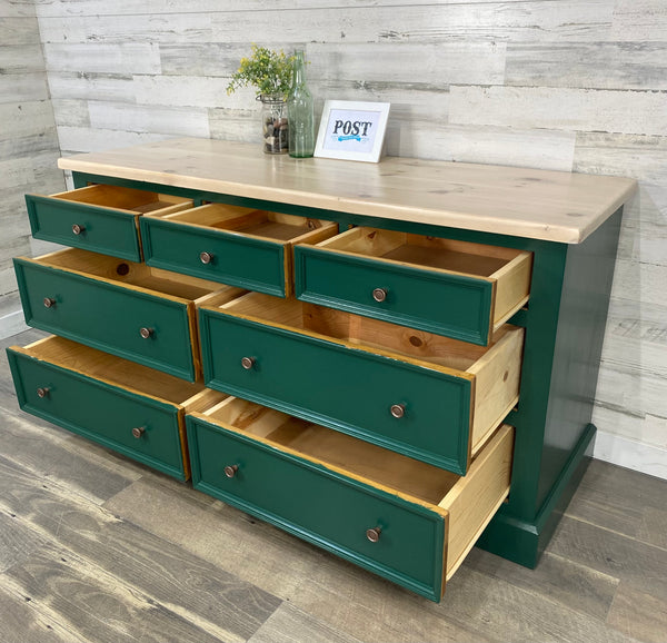 Dark Green Dresser & Nightstand Set