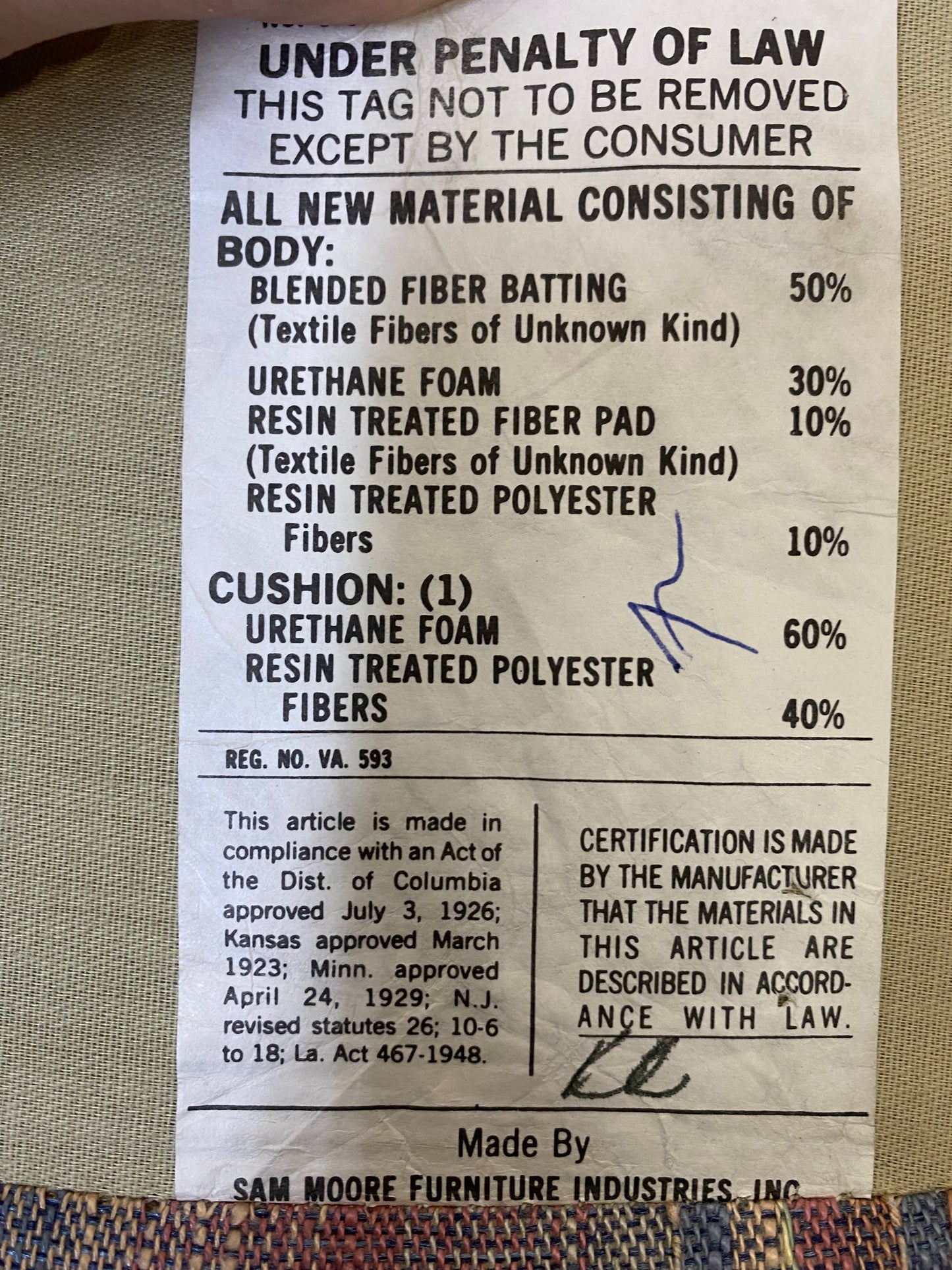 Plaid Rocking Chair Sam Moore