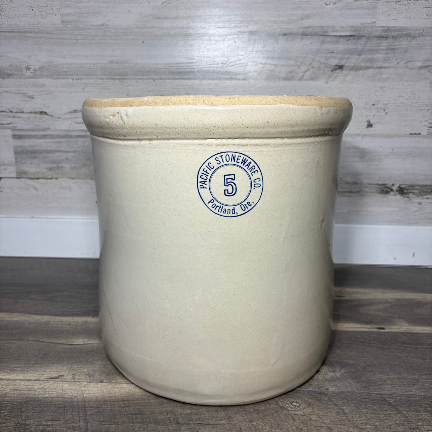 Antique 5-Gallon Pacific Stoneware Co. Crock