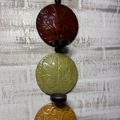 Vertical Multicolored Tea Light Hanging Candle Holder