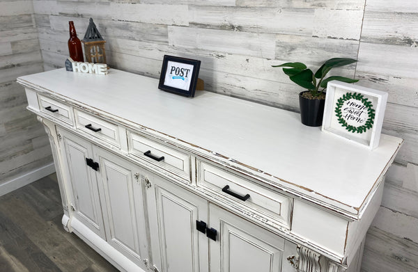 Rustic Farmhouse White Buffet