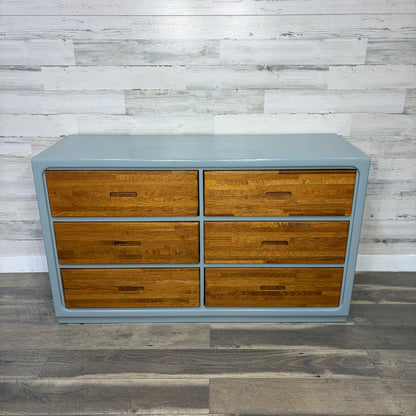 Refinished Oak & Blue Dresser