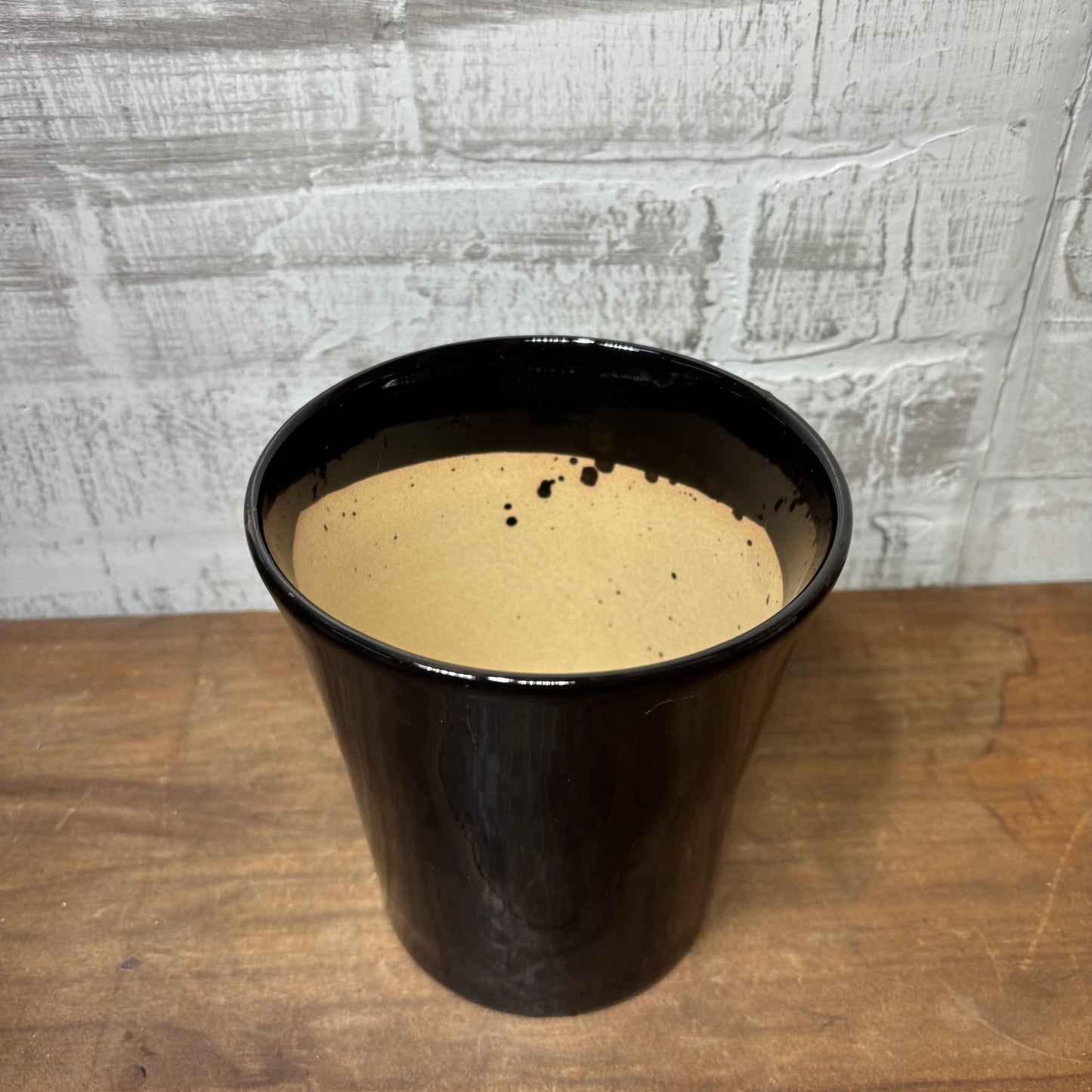Black Glazed Clay Pot