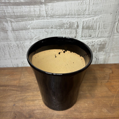 Black Glazed Clay Pot