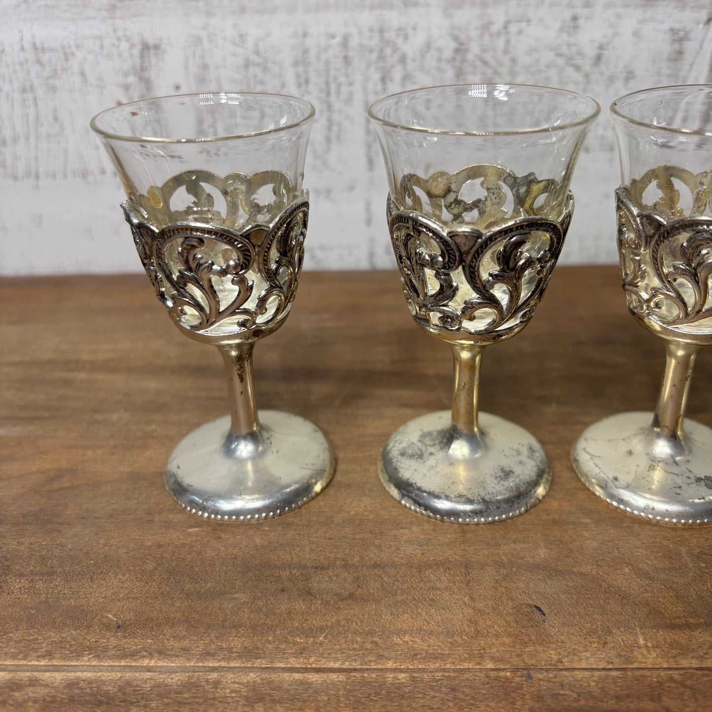 Antique Silverplate Cordial Cups Set Of 4