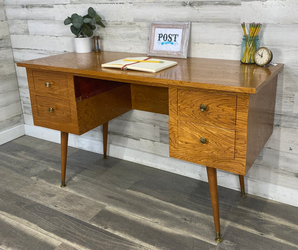 Mid Century Wood Desk