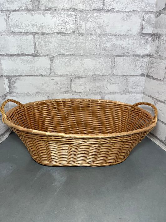 Oval Wicker Basket W/ Handles